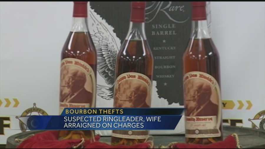The man suspected of being the ringleader in a number of bourbon thefts was arraigned Friday, along with his wife.