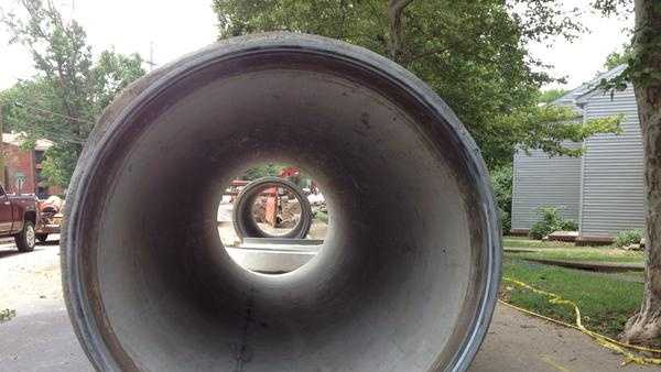 New section of water main arrives for installation