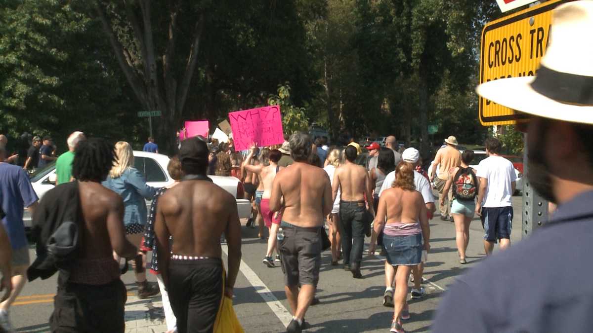 Many march topless in Highlands neighborhood for women empowerment