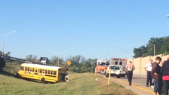 Six children taken to hospital following school bus accident