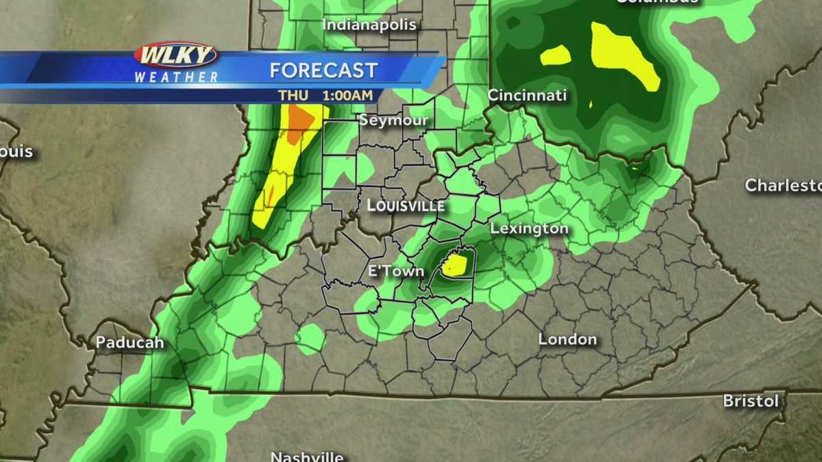 Hourbyhour forecast Storms expected