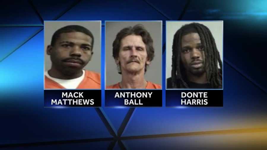 Three suspects are behind bars charged with several counts of robbery and two counts of attempted murder.