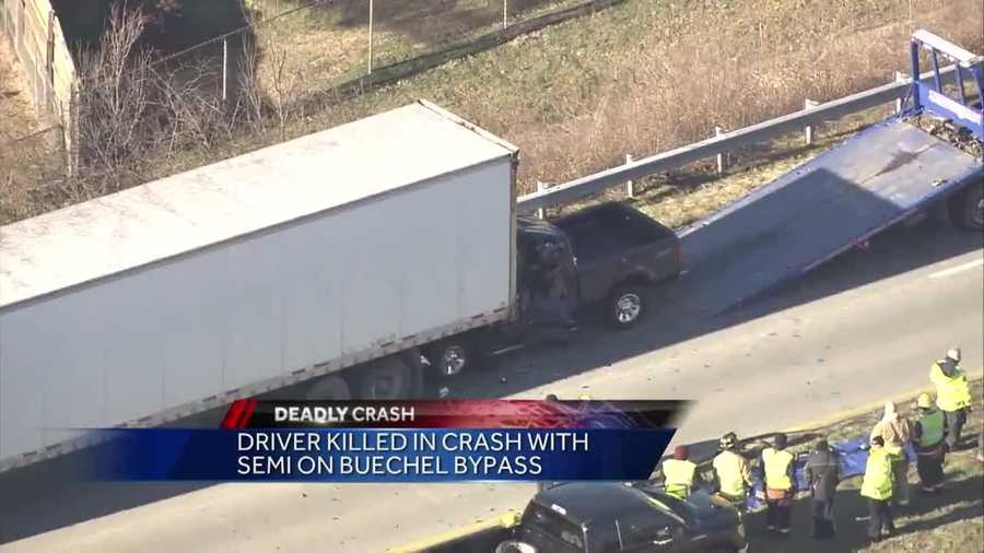 The crash happened just before 9 a.m. Tuesday and involved a tractor-trailer and a pickup truck.