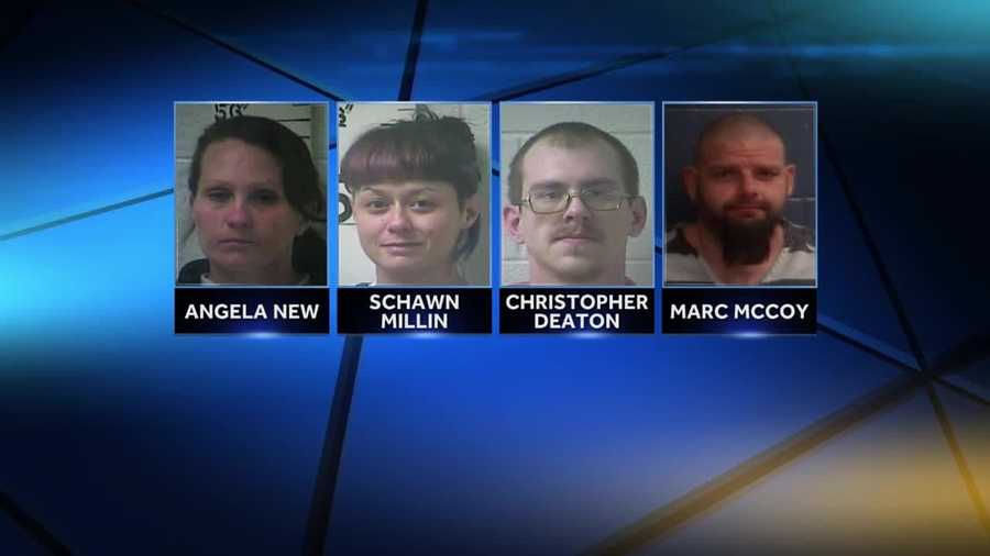 Four people are charged in connection to an abduction.