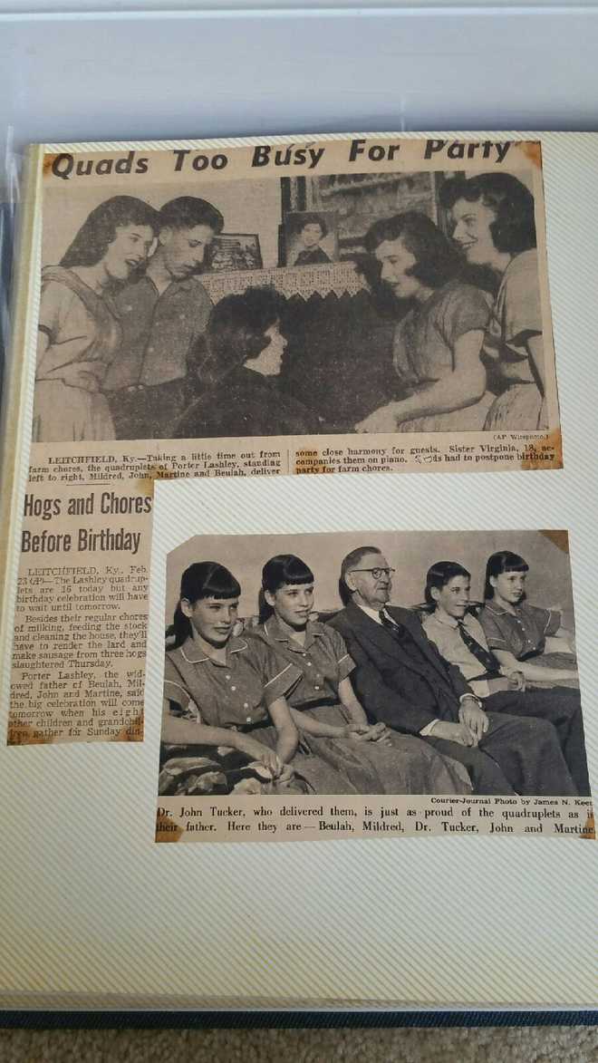 Rare Kentucky quadruplets celebrate 75th birthday