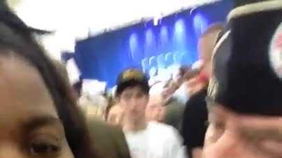 A woman who was pushed around at a Donald Trump rally provided WLKY this video she shot during the altercation