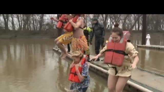 Hundreds of people braved the cold Saturday morning for the 18th annual Polar Plunge.
