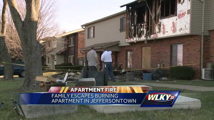 Residents are displaced after a fire in an apartment building in Jeffersontown.