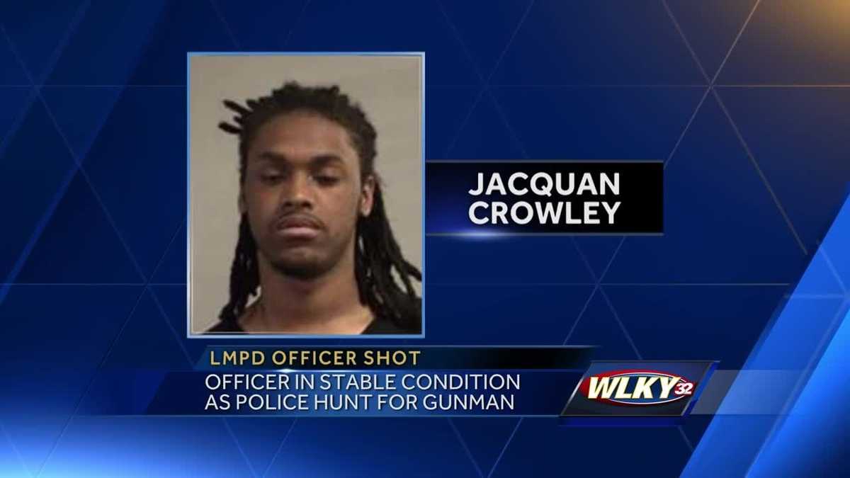 Police search for suspect in LMPD officer shooting