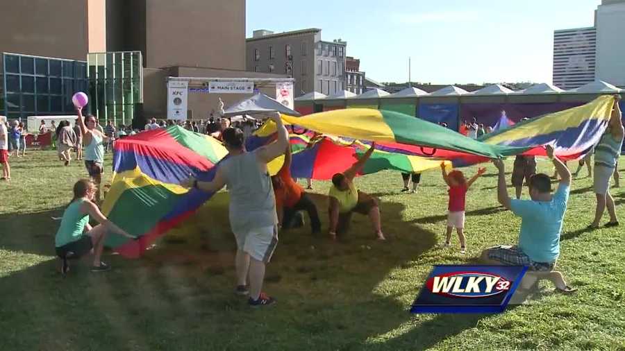 Organizers expect between 15,000 and 17,000 people attended the Kentuckiana Pride Festival on the Belvedere.