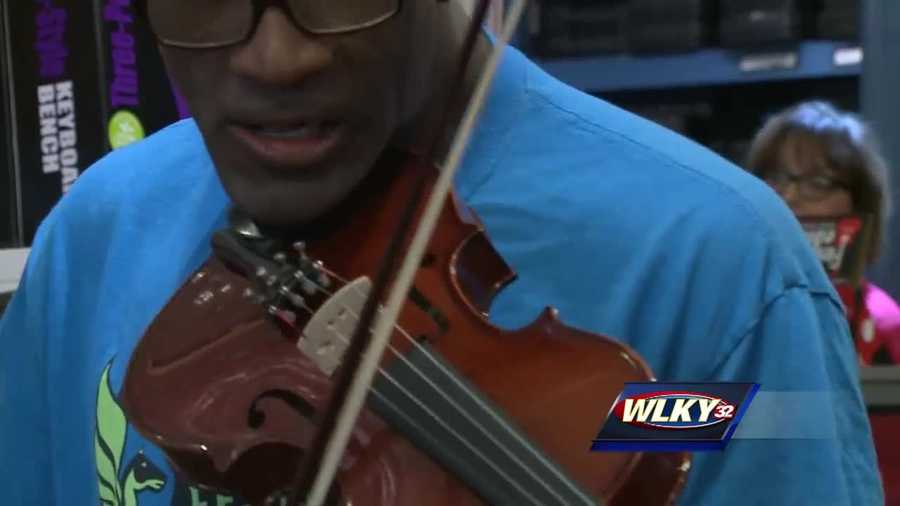 Micah Chandler has been seen playing his violin all around town. But on Friday he said he was eating downtown when his violin disappeared. Thanks to the Doo Wop Shop, he had a new violin within 24 hours