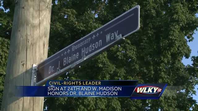 Former Louisville councilwoman receives honorary street sign