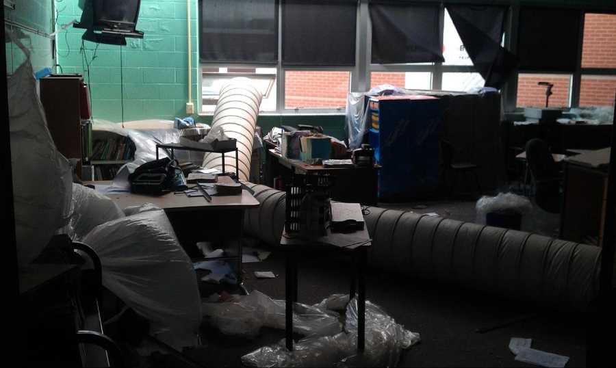 Images: Inside Henryville School After Tornado Damage