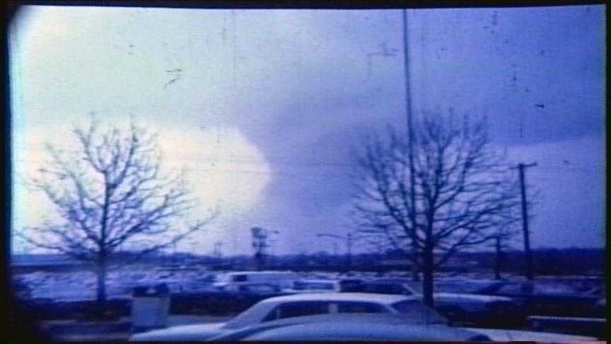 An F-5 tornado moves into western Hamilton County on April 3, 1974