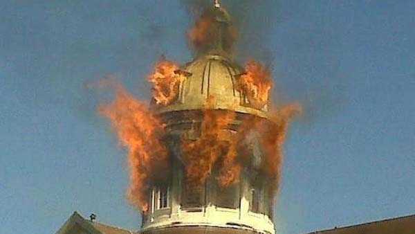 Indiana Courthouse Goes Up In Flames
