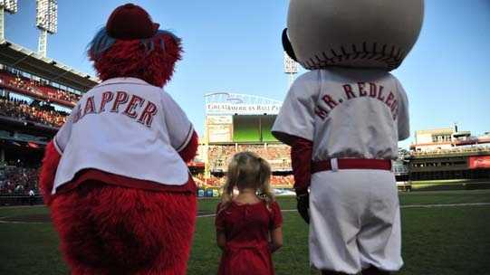 Some think Reds opening day should be a Cincinnati holiday. Just ask Mr. Redlegs and Gapper.