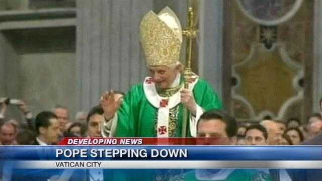 Local Catholic leaders expressed support for Pope Benedict XVI as he announced his decision to resign by the end of the month.