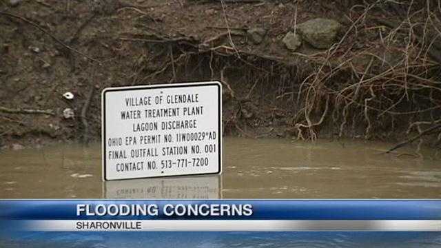 Residents and businesses in Glendale and Sharonville are keeping their eyes on the Mill Creek as rain falls and waters rise.