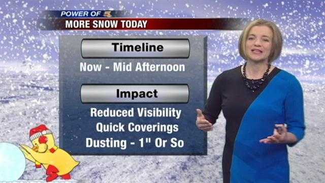 We had a taste of spring temperatures this weekend, but snow showers have returned to the Tri-state.