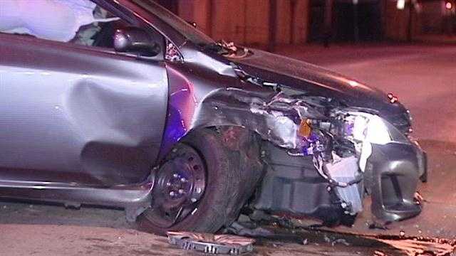 Driver flees after car slams into store