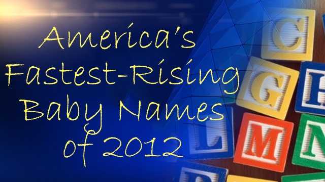 The Social Security Administration released its list of America's Fastest-Rising Baby Names of 2012.