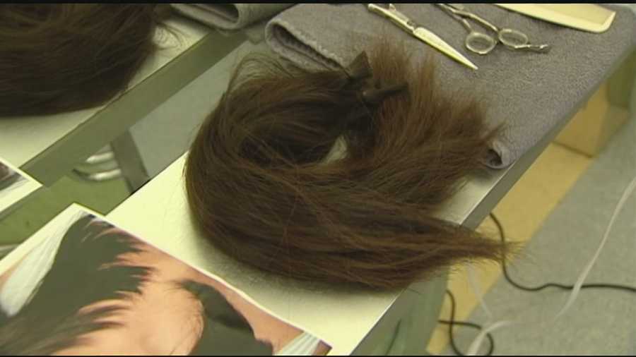A 13-year-old girl donated her hair to help sick kids.