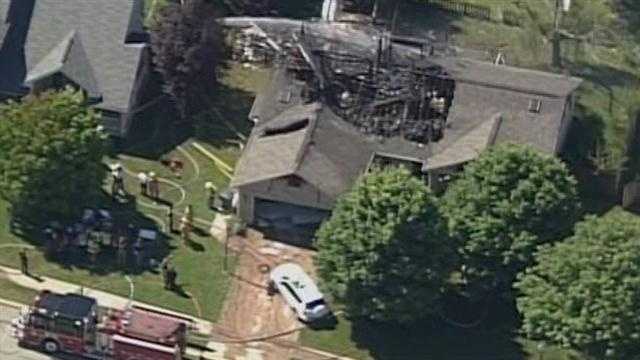 Images: Small plane crashes into Indiana home