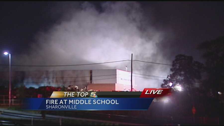 A school fire won't have any impact on classes this year because the building is already coming down.