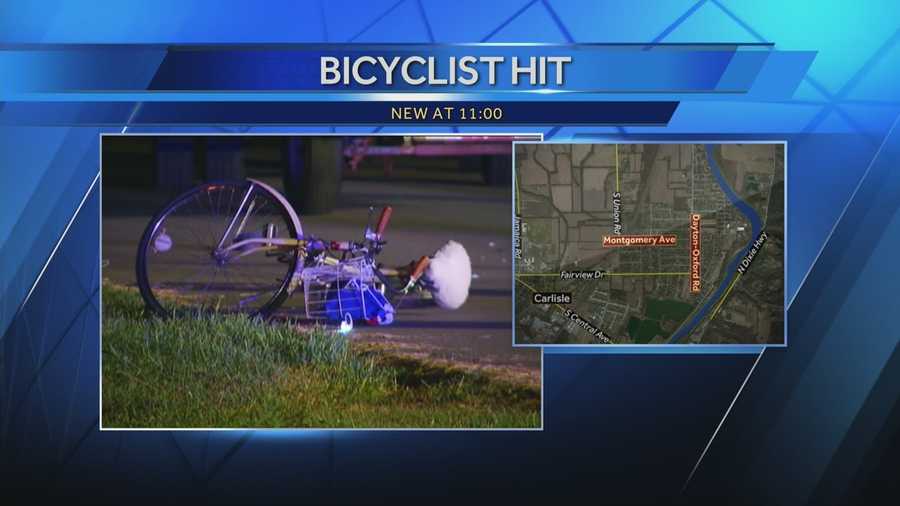 A bicyclist dies after being struck by a truck in Warren County on Monday night.