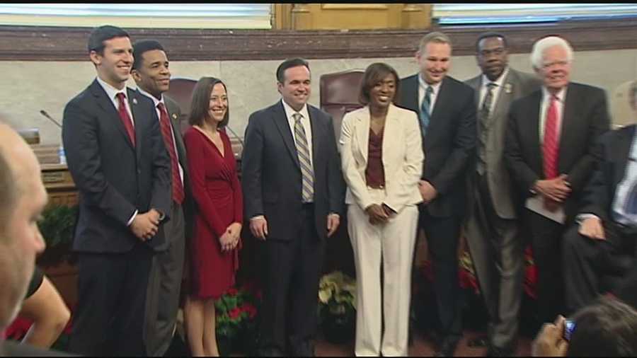 Cranley and the new city council members were sworn in at City Hall in a public ceremony Sunday morning.
