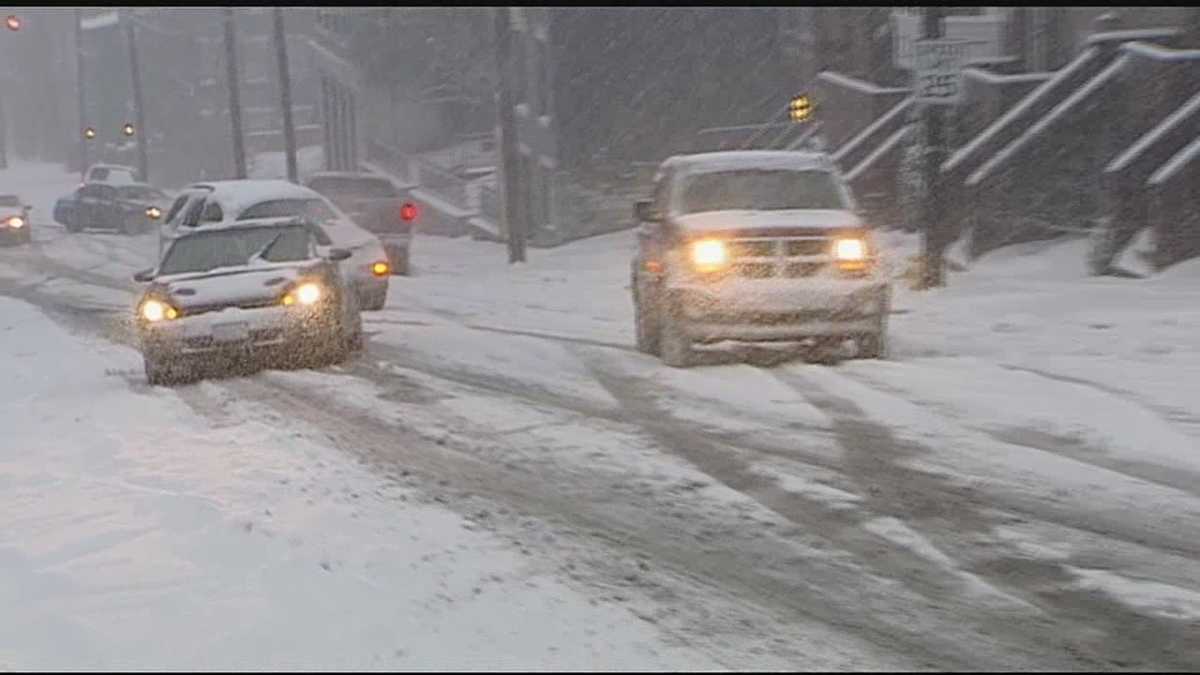 Drivers slip and slide on first big snow storm of season