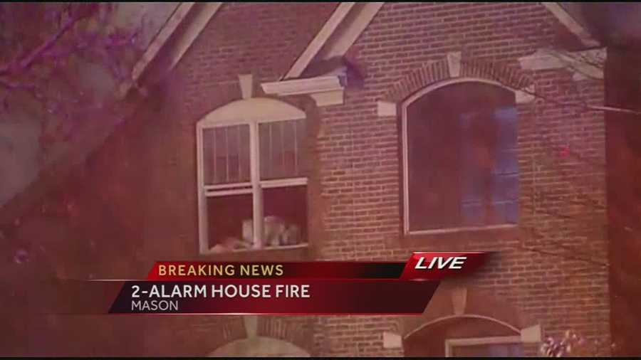 A large home in Mason suffered significant damage Tuesday morning when a fire broke out inside.