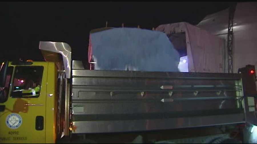 About 55 salt truck drivers were pre-treating roadways with salt Wednesday night.