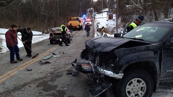 Images: School bus involved in crash in Butler County