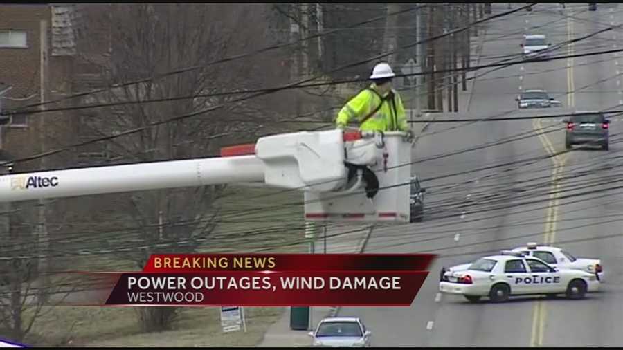 Strong winds knock down power lines, trees across Tri-State