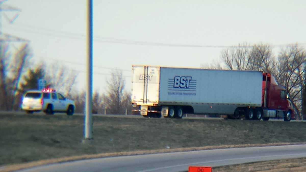 Pedestrian struck, killed by truck on interstate ramp