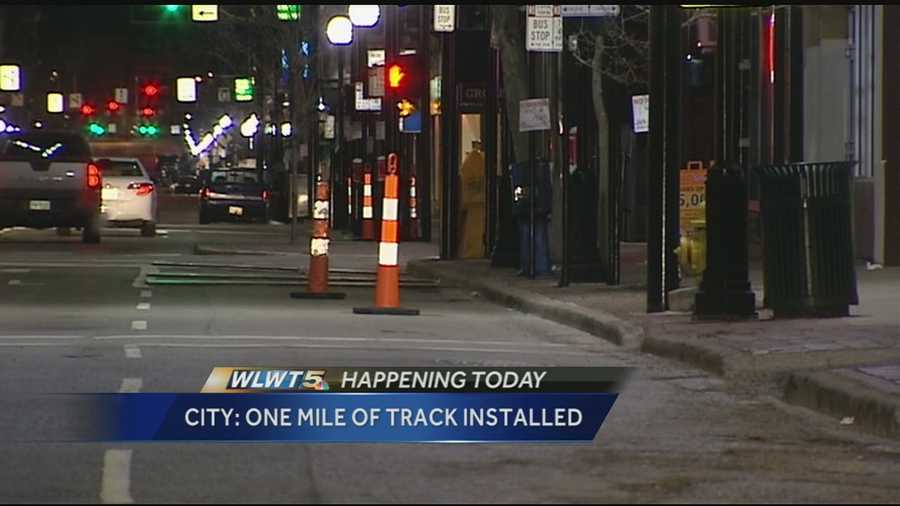 Expect getting past Seventh and Main streets, right near the Arnoff Center, to be a challenge for the next month, because of construction work linked to the streetcar.
