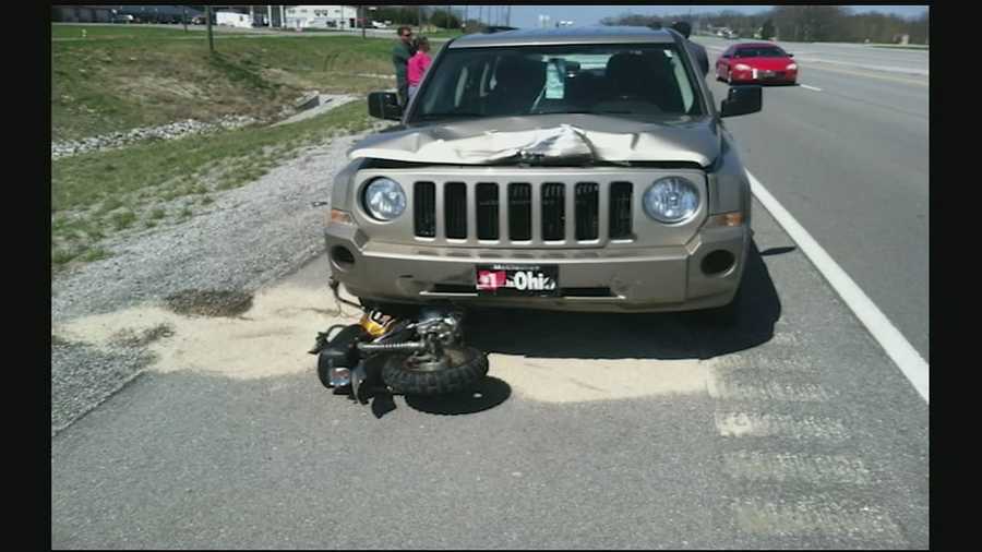 Police said the girls on the bike came out of the entrance of A.J. Jolly Park, pulling out in front of the driver of the Jeep and were struck.