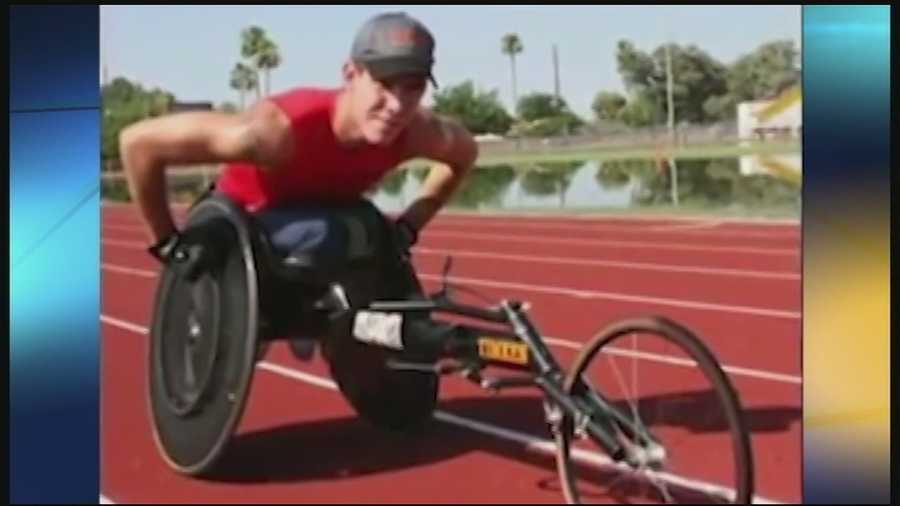 A special racing wheelchair stolen from a paralympic athlete has been recovered. Family members said Erik Hightower's racing chair had been found sitting on a ball field in New Richmond Tuesday morning.