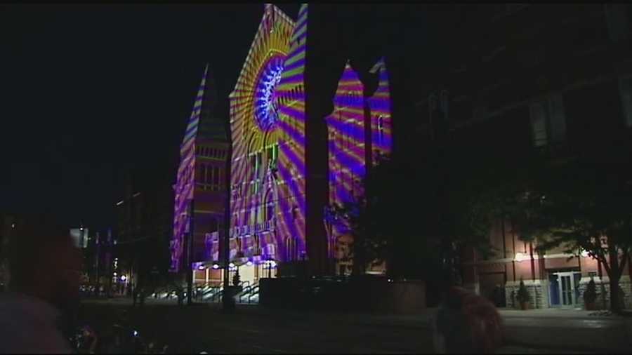 LumenoCity pairs a light show projected onto Music Hall with live musical performances. The show was expanded to three nights with the expectation that the extra show would satisfy demand.