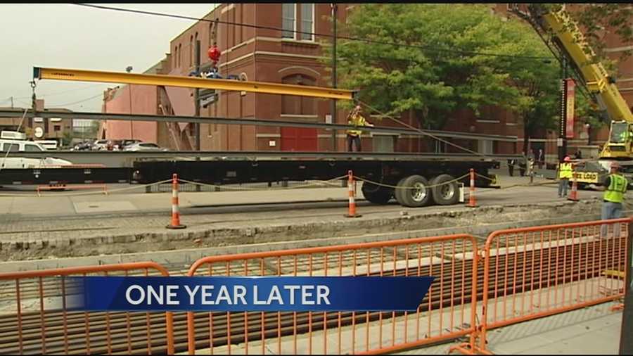 One year in and officials said the streetcar project is on schedule, on budget and in about 13 months people will see a streetcar moving through Over-the-Rhine.
