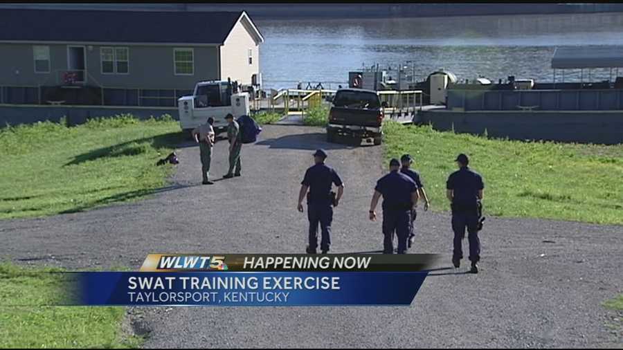 The SWAT teams were going through the same kind of drills that would simulate a hostage situation, or another emergency. Only they added the problem of doing it on a boat or barge.
