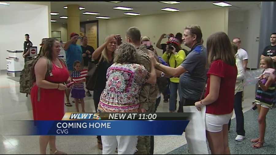 After nearly a year in Afghanistan, some dedicated Tri-State soldiers made it home Friday night. A group of soldiers from the 737th Engineering Detachment of the Army Reserves touched down at CVG and was met by dozens of friends, family members and complete strangers.