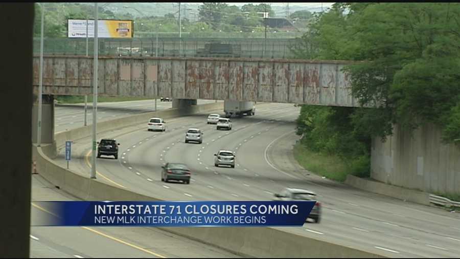 Starting this week, overnight closures will take place along I-71 between Dana and Martin Luther King Boulevard. There will also be bridge demolition work on the southbound side of the interstate.