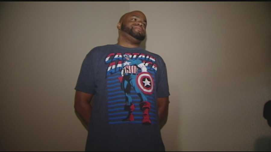 A man wearing a Captain America shirt saved a 10-year-old boy from the bottom of a pool in Forest Park Thursday.