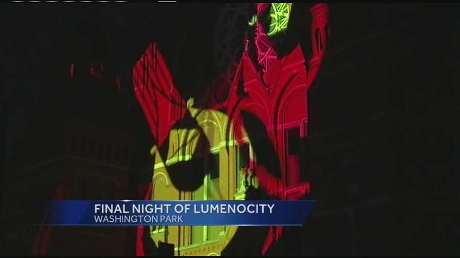 Thousands of spectators packed Washington Park for the final night of LumenoCity 2014.