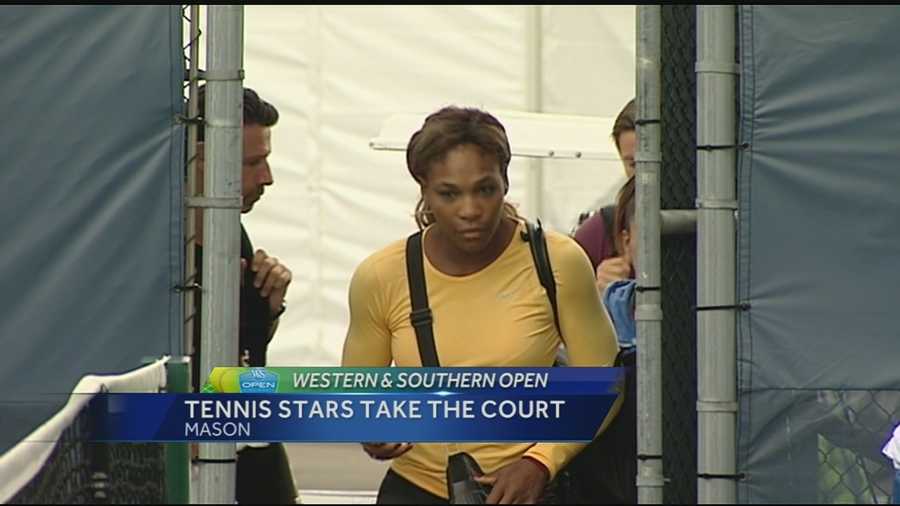 Serena Williams made it out in the morning, and had a full crowd of onlookers, some of whom said catching the players in practice is better than watching a match.