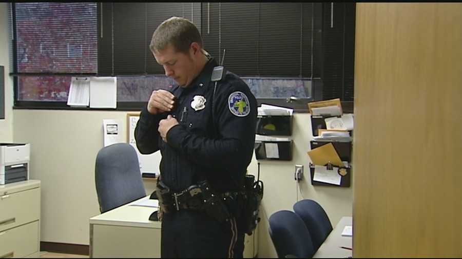 About a dozen District 3 officers will start wearing the cameras on their lapels starting Monday.