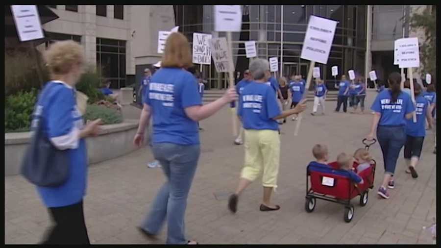 Social workers started their strike Monday. The strike comes after unsuccessful negotiations between the children services union and Butler County over a wage increase. Union workers said they had originally asked for a three and a half percent pay increase and for the county to reinstate step increases that were frozen two years ago.