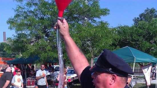 Photo of Cleveland cop holding beer bong causes stir